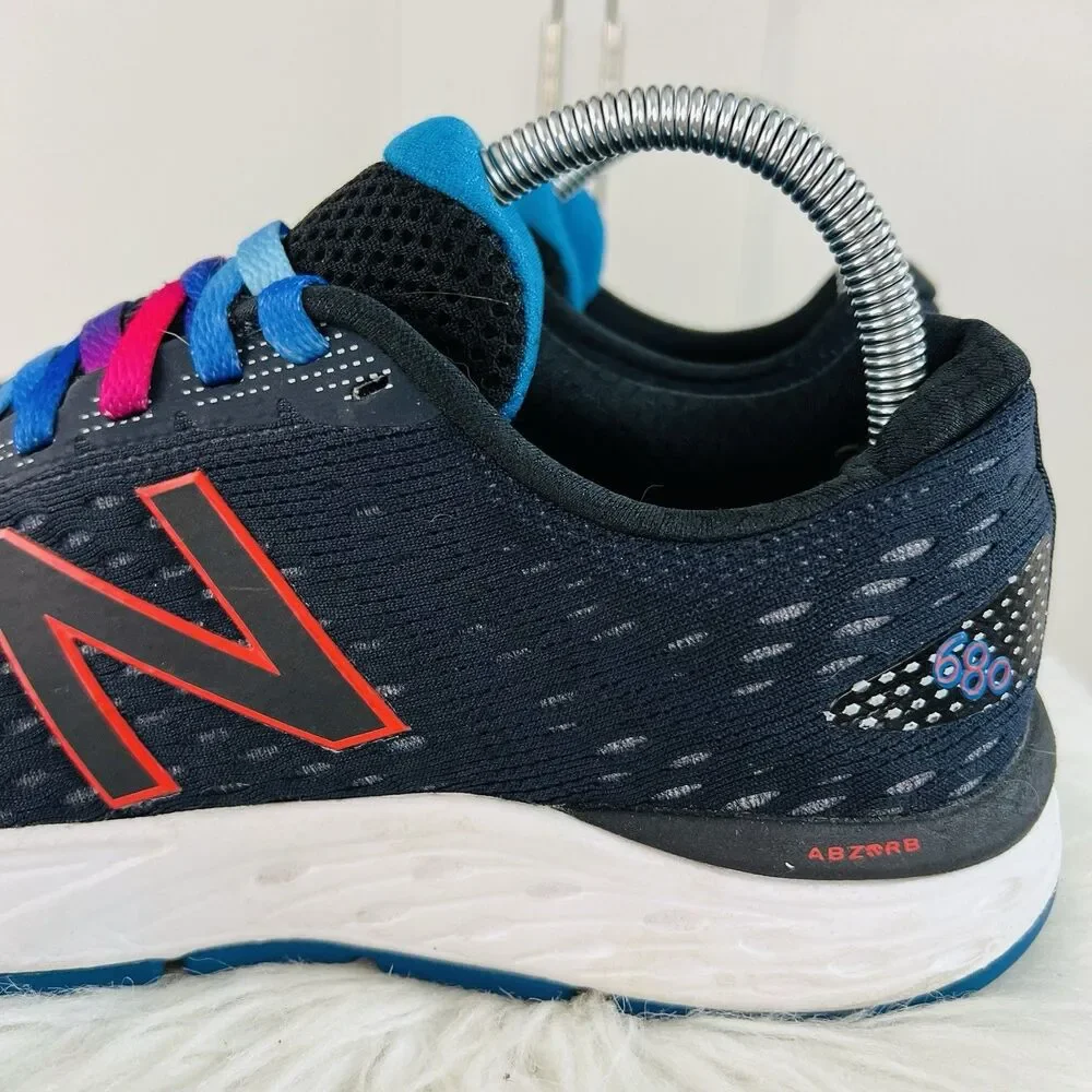 New Balance 680v6 Running Shoes Black Outerspace Ghost Pepper Colorful Womens 8 - Picture 3 of 8